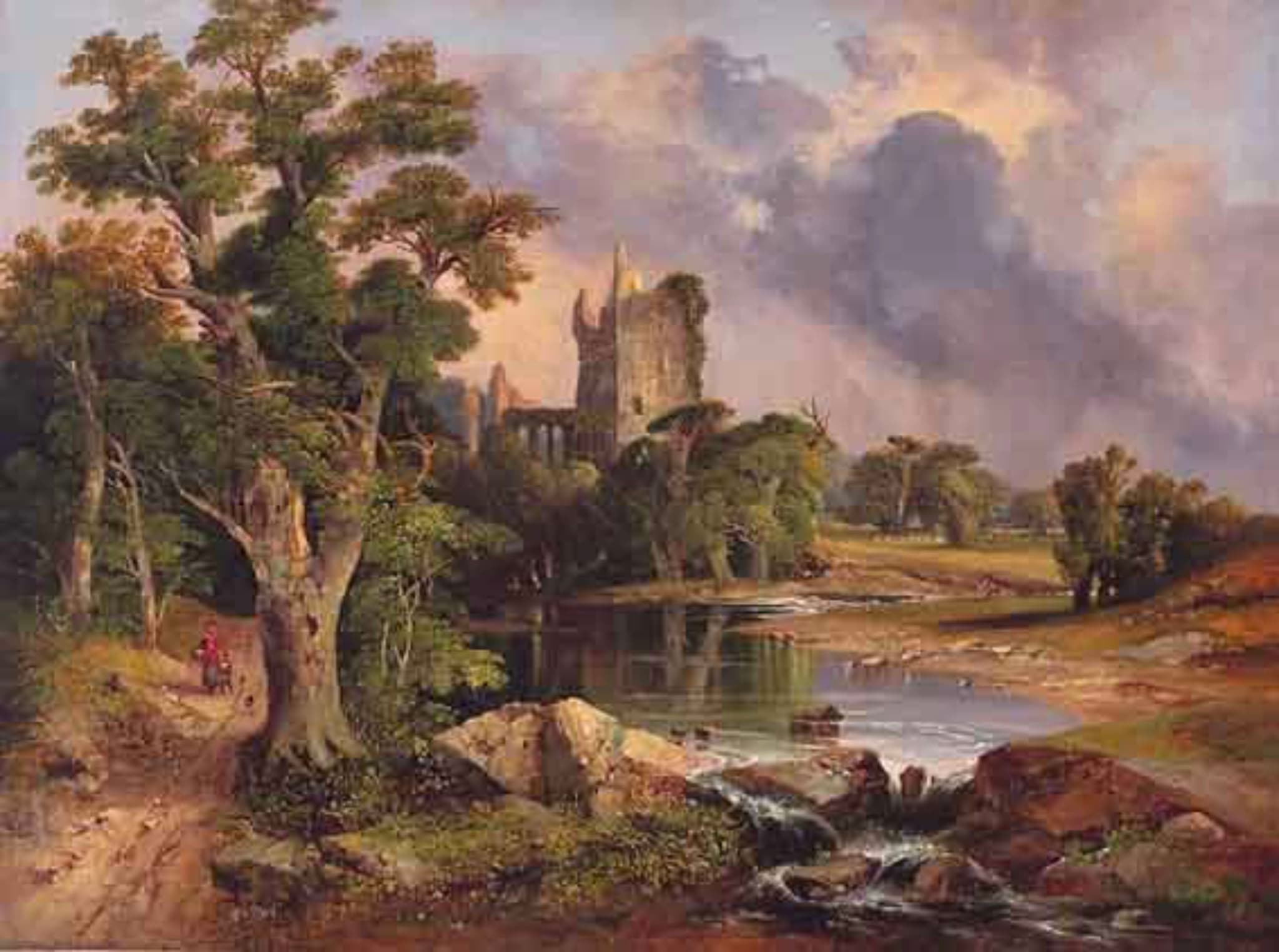 BLARNEY CASTLE NEAR CORK, IRELAND, 1860 - William Guy Wall