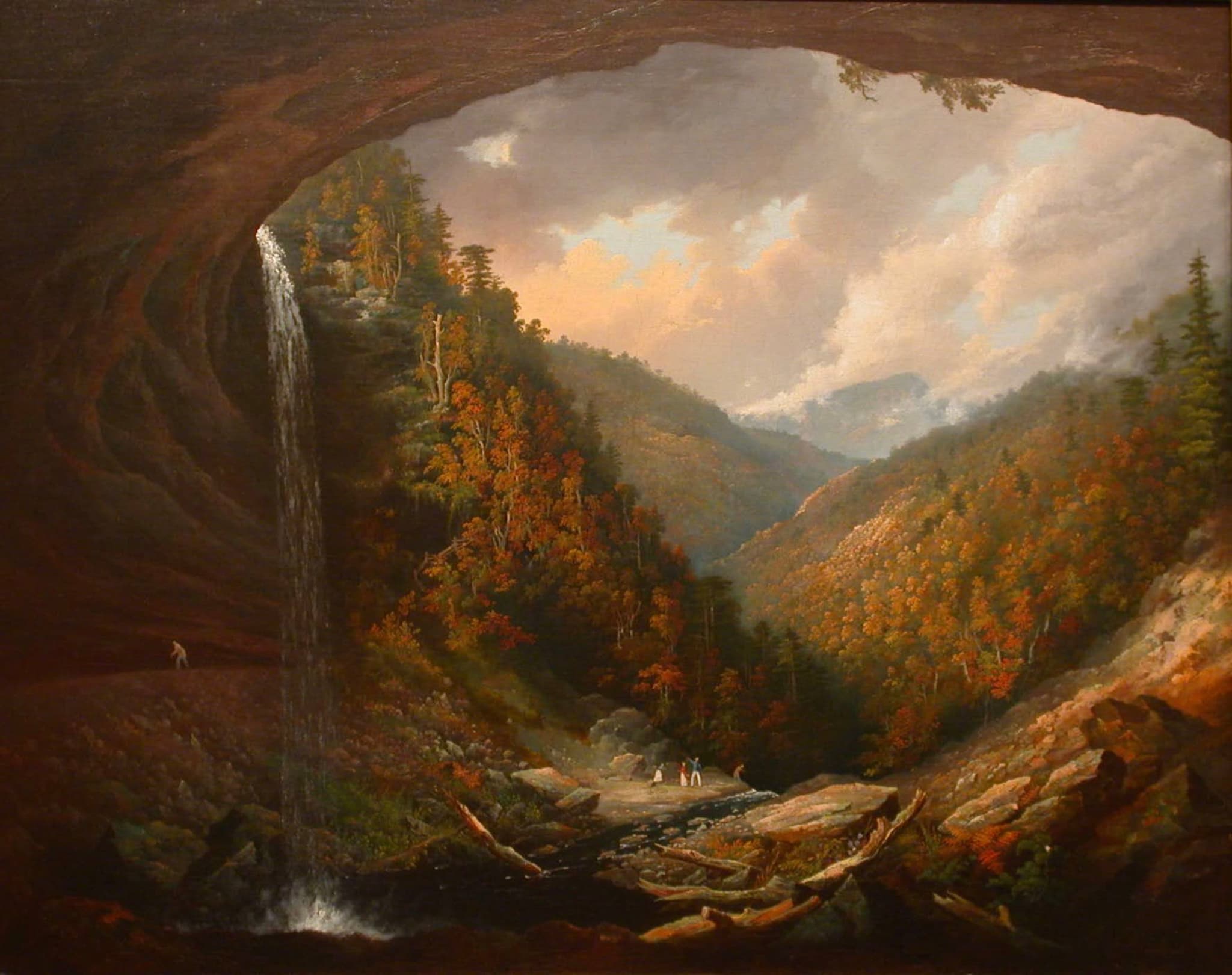 Kaaterskill Falls on the Catskill Mountains, Taken from under the Cavern - William Guy Wall, July 1826