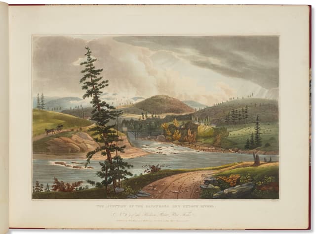 Junction of the Sacandaga and Hudson Rivers (No. 2 of The Hudson River Portfolio)